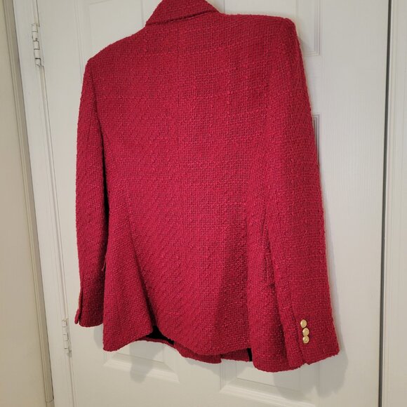 ZARA TWEED DOUBLE-BREASTED BLAZER SZ L - Picture 11 of 11